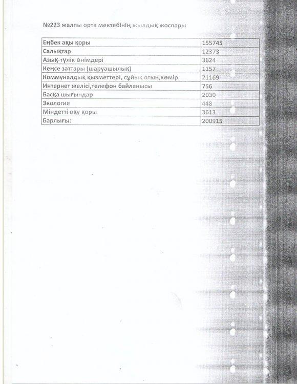 №223 мектеп қаржысы